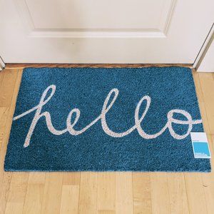 Room Essentials Target Teal 'Hello' Doormat
